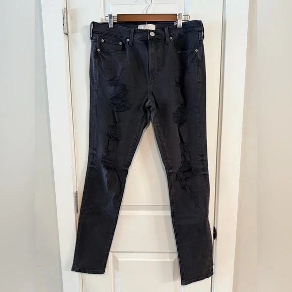 Pacsun Stacked Skinny Jeans 32x32 Black Distressed - Picture 7 of 7
